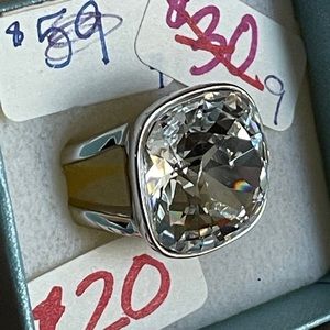 Crystal statement Ring